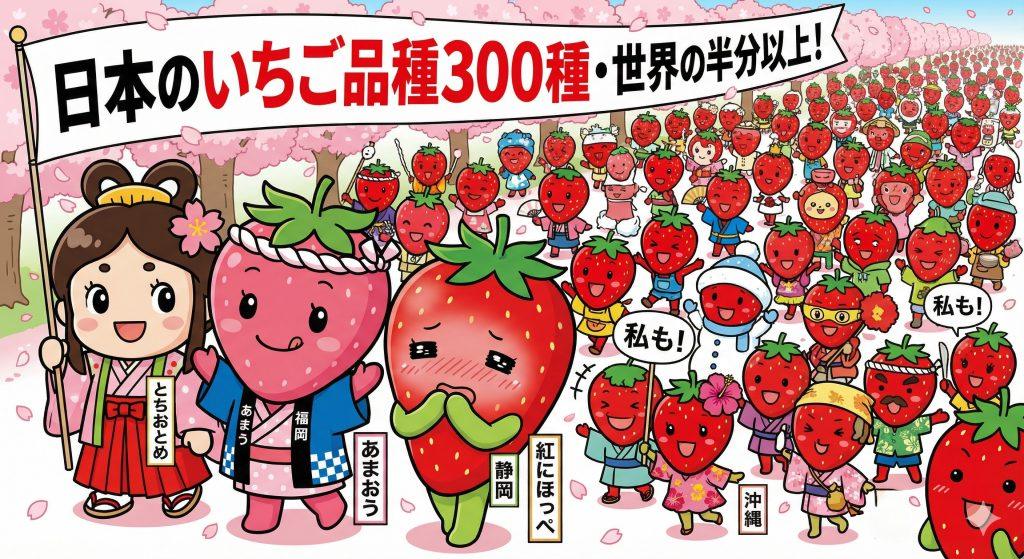 世界のいちご品種の半分以上が日本産！？日本のいちごは世界トップクラス！