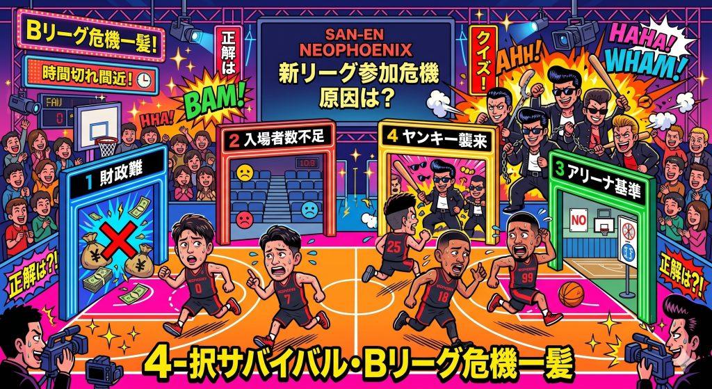 Bリーグの「三遠ネオフェニックス」が、新トップリーグへの参加が危ぶまれた主な原因は何？