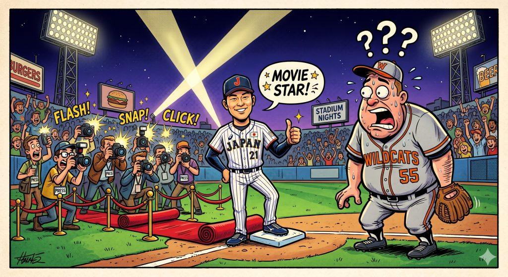 メジャーリーグで試合中に出塁し、相手チームの選手に「来年は日本に帰るのか？」と聞かれた際、「ムービースター」と答えた日本人選手は誰？
