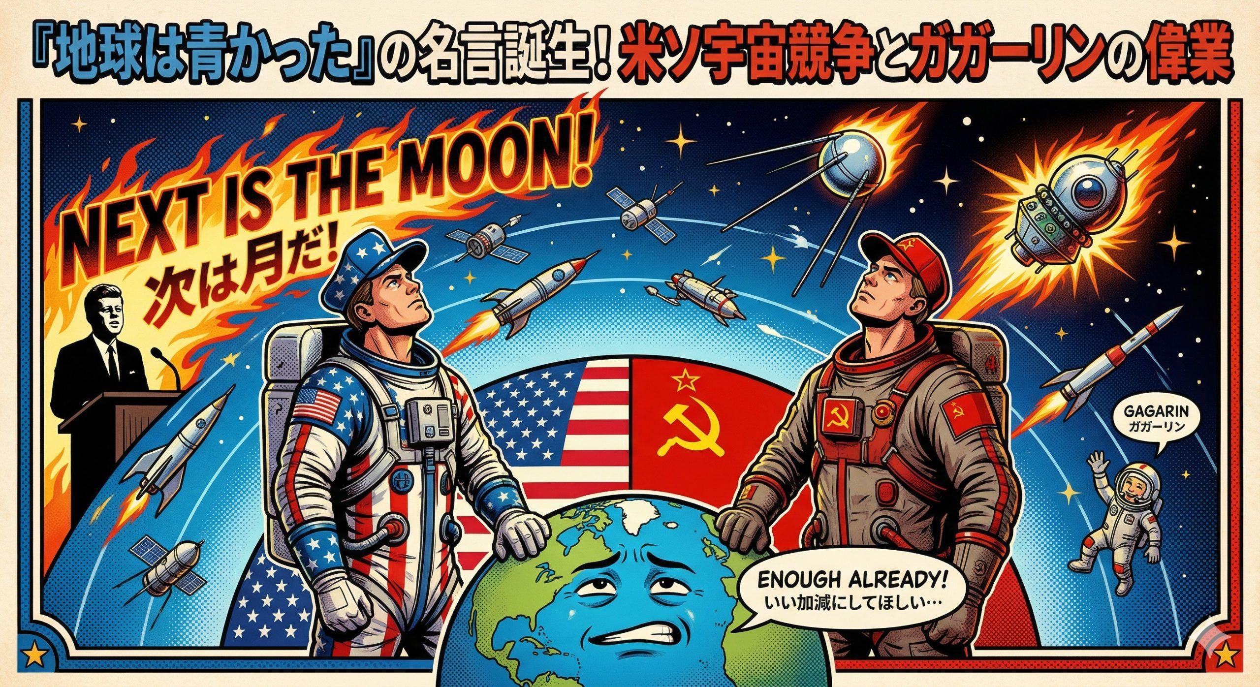 「地球は青かった」の名言誕生！米ソ宇宙競争とガガーリンの偉業
