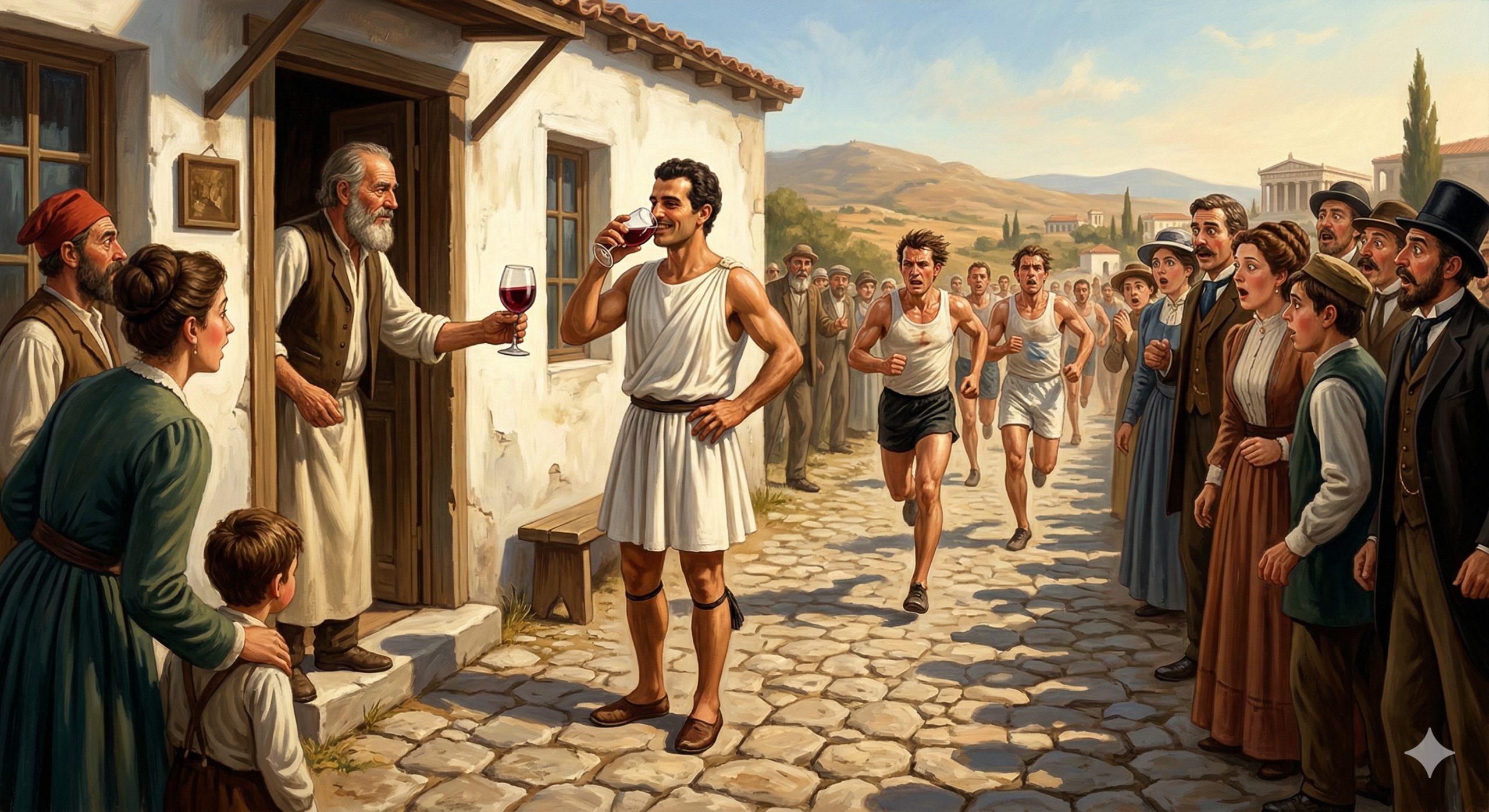 マラソンのレース中にワイン！？第1回アテネ大会の驚きの雑学