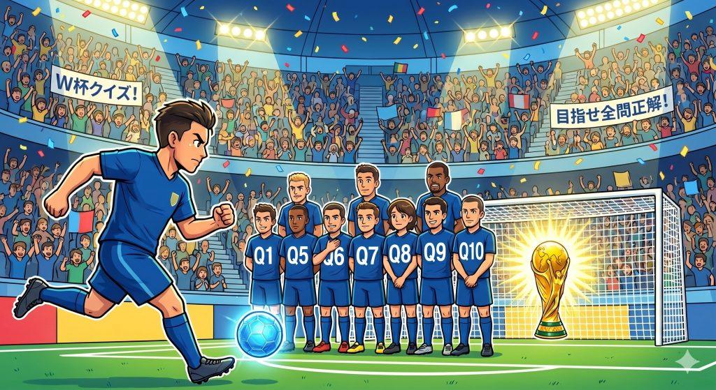 【雑学クイズ】サッカーワールドカップ・クイズ全10問！【初級～上級】