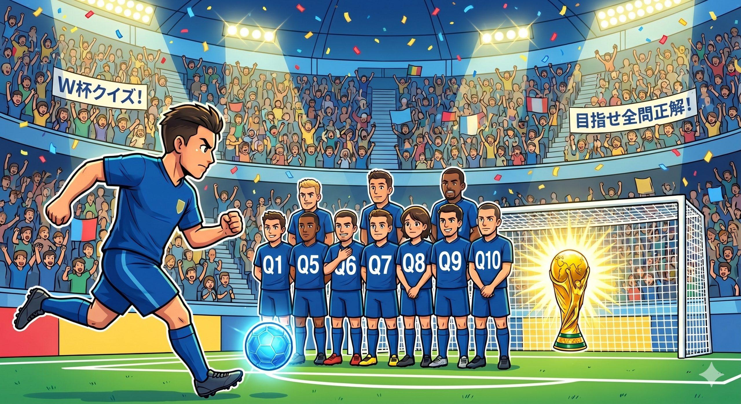 【雑学クイズ】サッカーワールドカップ・クイズ全10問!【初級~上級】