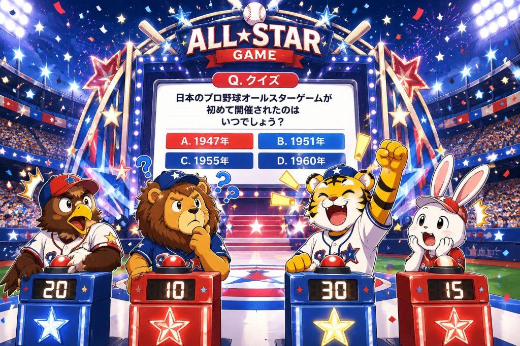 プロ野球 オールスタークイズ全10問！【雑学クイズ】